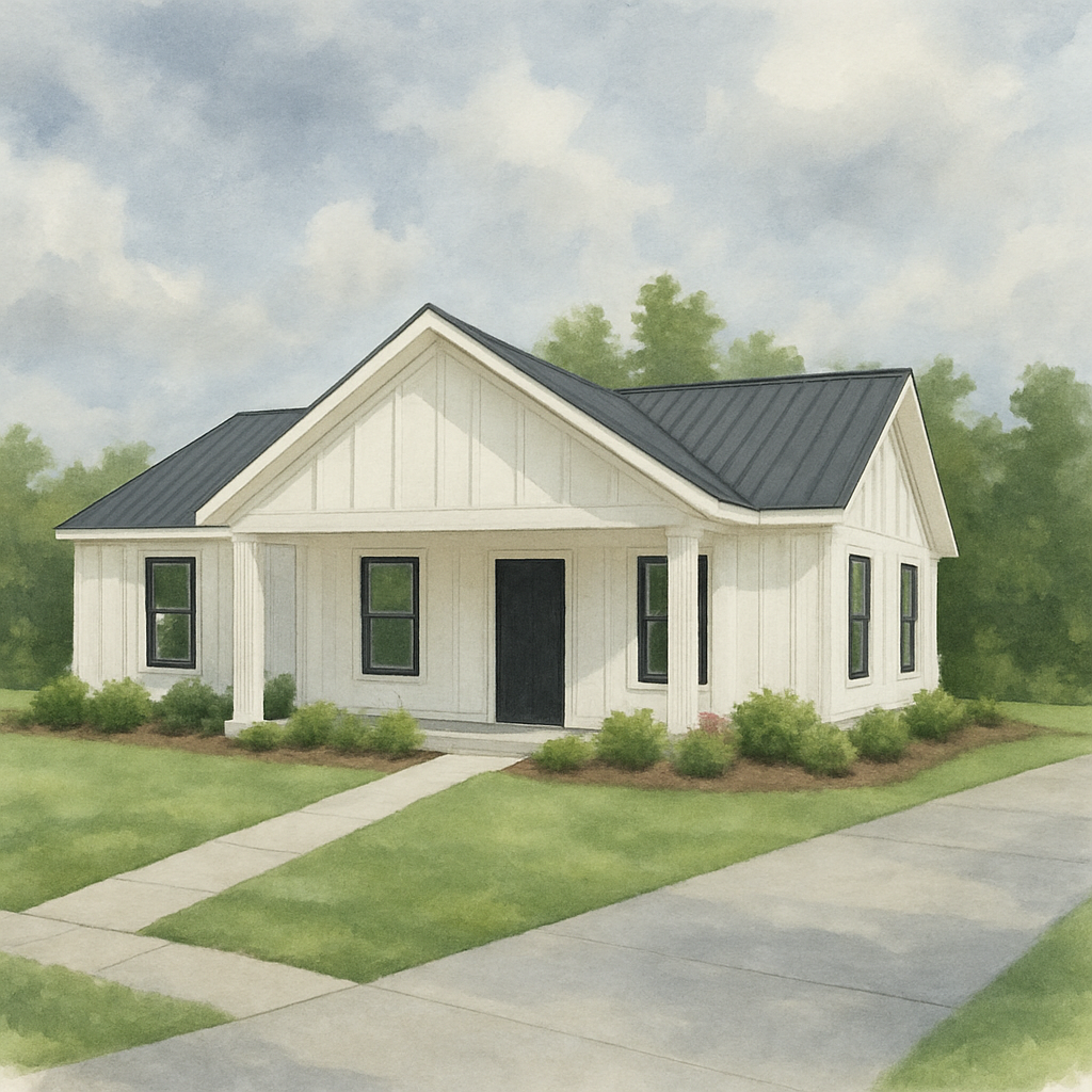 Watercolor House Render (1)