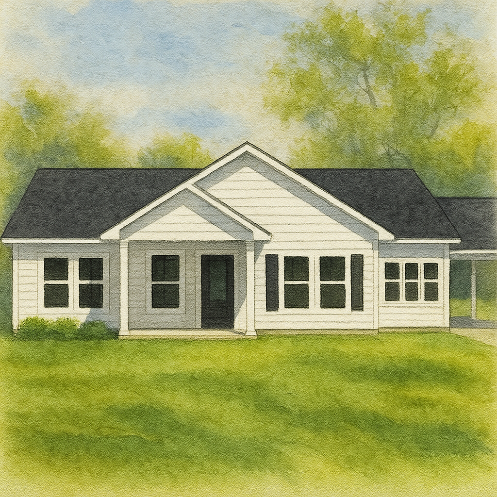 Watercolor House Render (2)